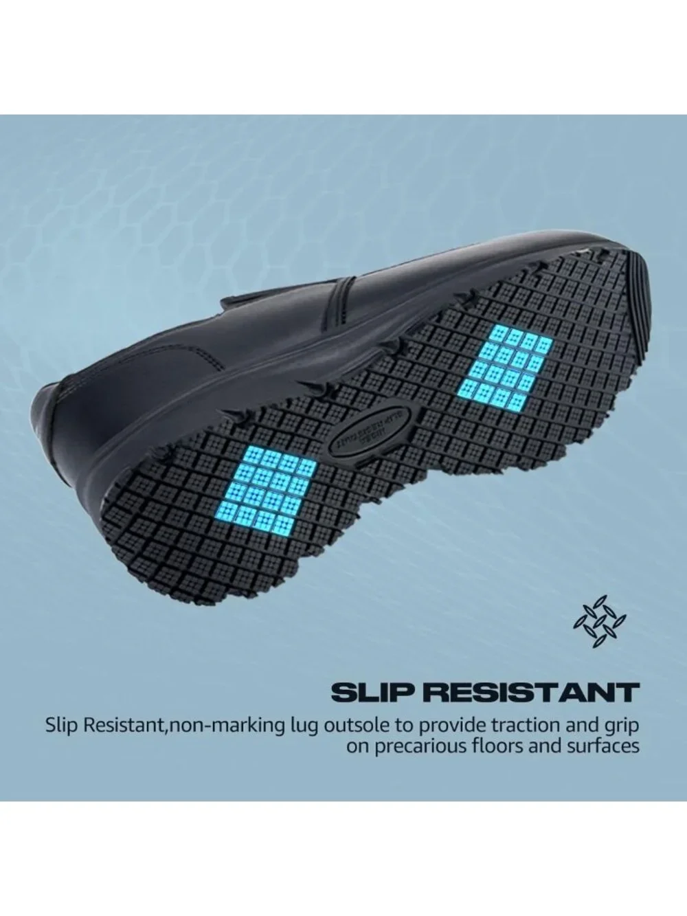 Non-Slip Work Shoes for Men | Slip-On Loafers | Chef & Kitchen Footwear